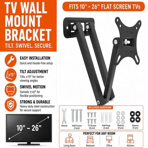 Tv wall mount - 26",