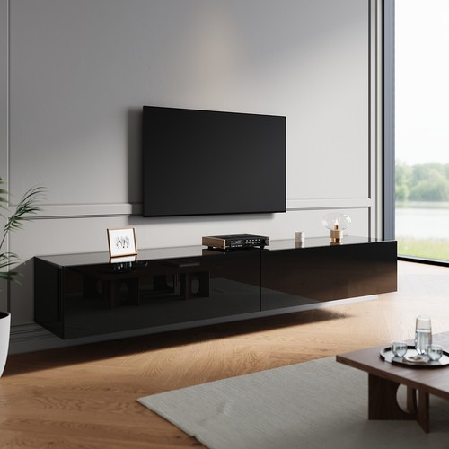 200cm high gloss floating - 200cm, tv