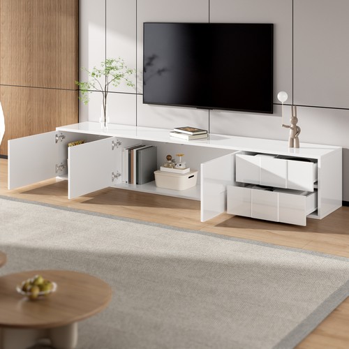 Modern white lowboard 170 - white,